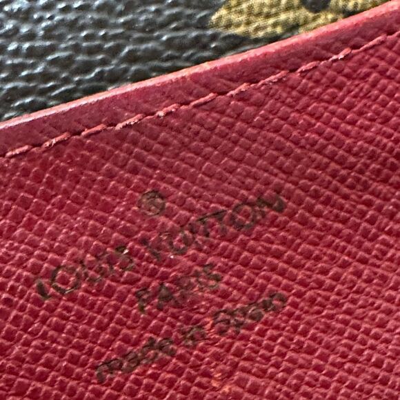 💯Authentic LOUIS VUITTON Monogram Emilie Wallet Red🍀 - Picture 5 of 15